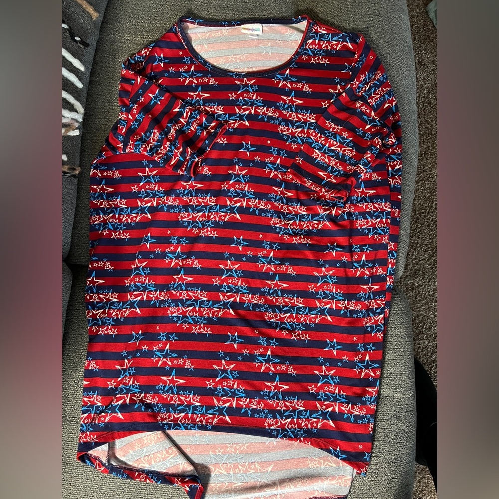 Striped Red and Blue Shirt